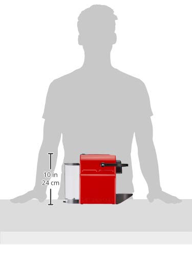 Flowexa Inissia Machine à Café à Capsules – Rouge Rubis, Réservoir 0,7 L, Système Pod