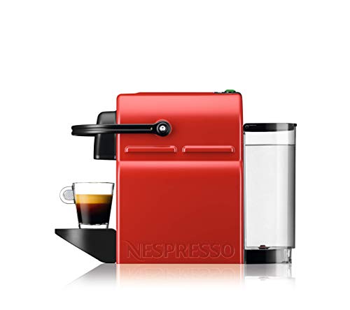 Flowexa Inissia Machine à Café à Capsules – Rouge Rubis, Réservoir 0,7 L, Système Pod