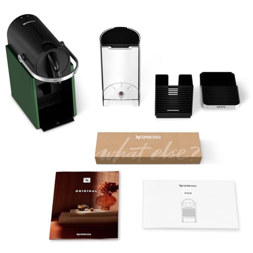 Flowexa Pixie Vert Foncé Machine à Café à Capsules – Compacte, Design Unique, 2 Tailles