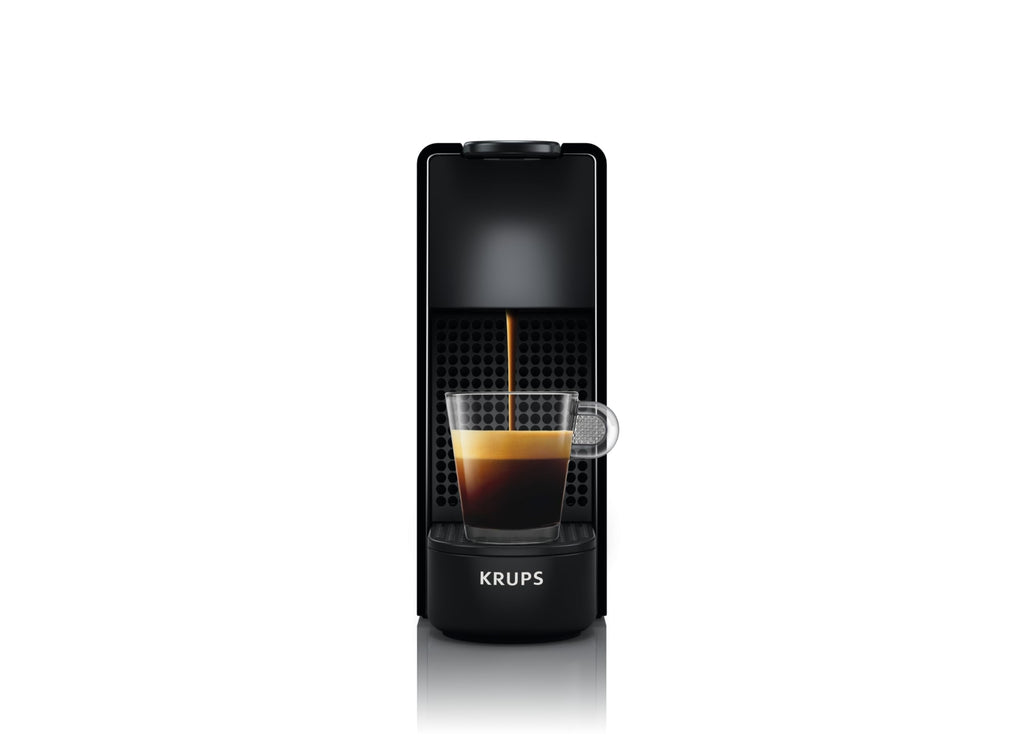 Flowexa Essenza Mini Noire Machine à Café à Capsules – Compacte, Espresso Parfait, 19 Bars