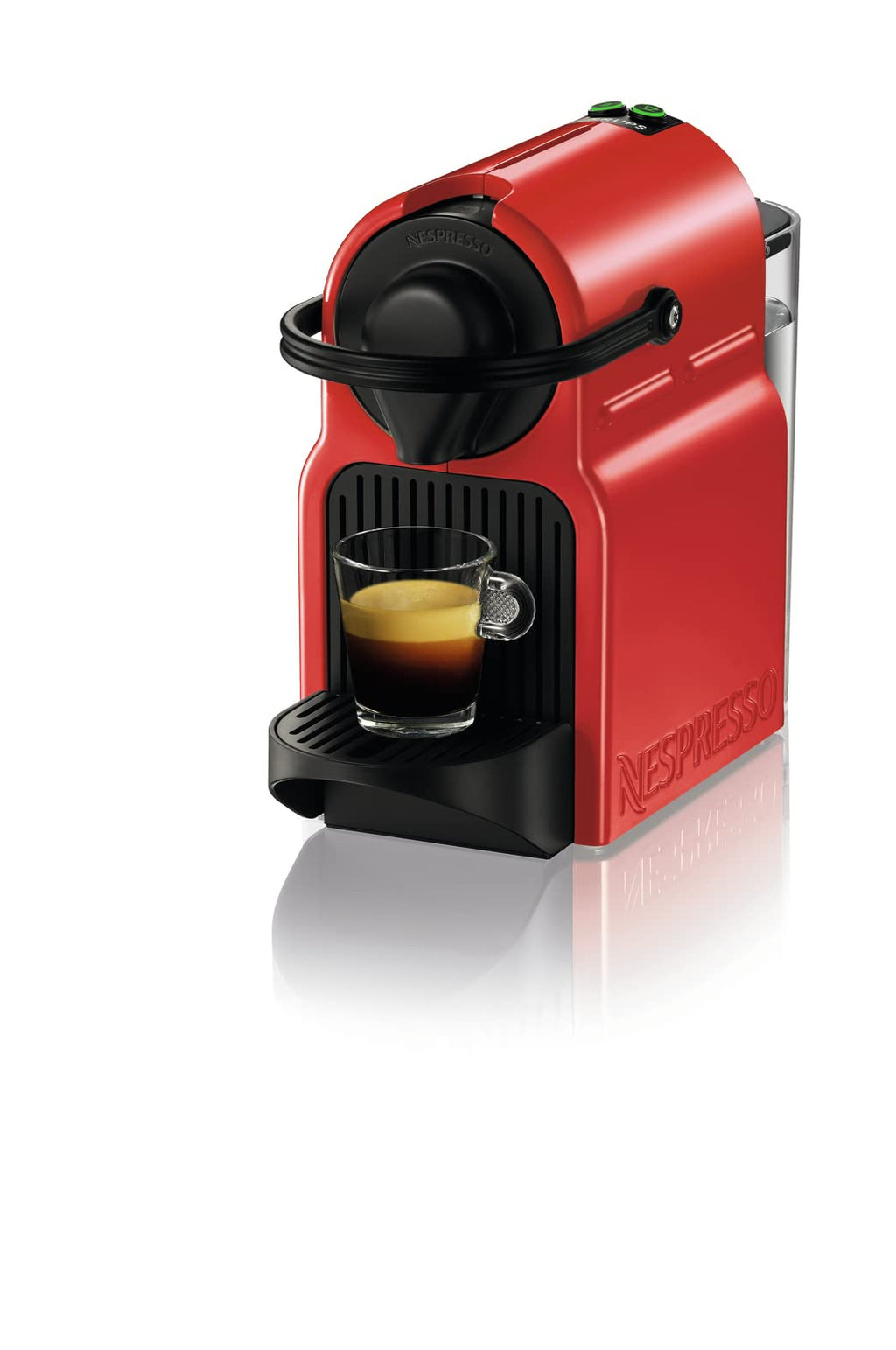 Flowexa Inissia Machine à Café à Capsules – Rouge Rubis, Réservoir 0,7 L, Système Pod
