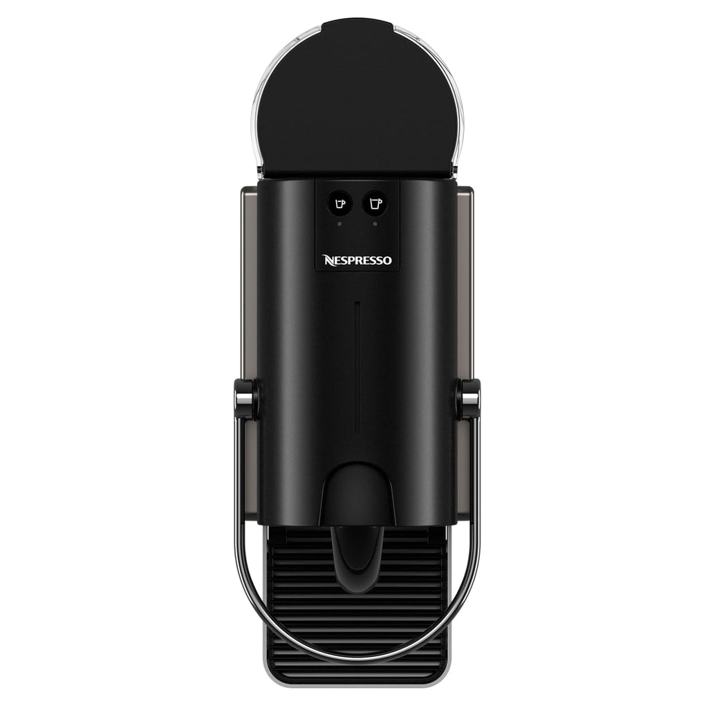 Flowexa Pixie Titane Machine à Café à Capsules – Compacte, 2 Longueurs, Style Industriel