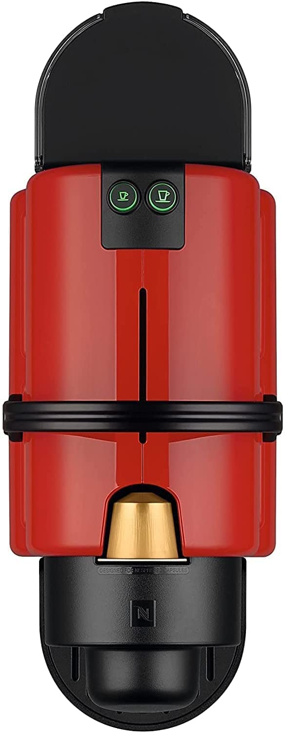 Flowexa Inissia Machine à Café à Capsules – Rouge Rubis, Réservoir 0,7 L, Système Pod