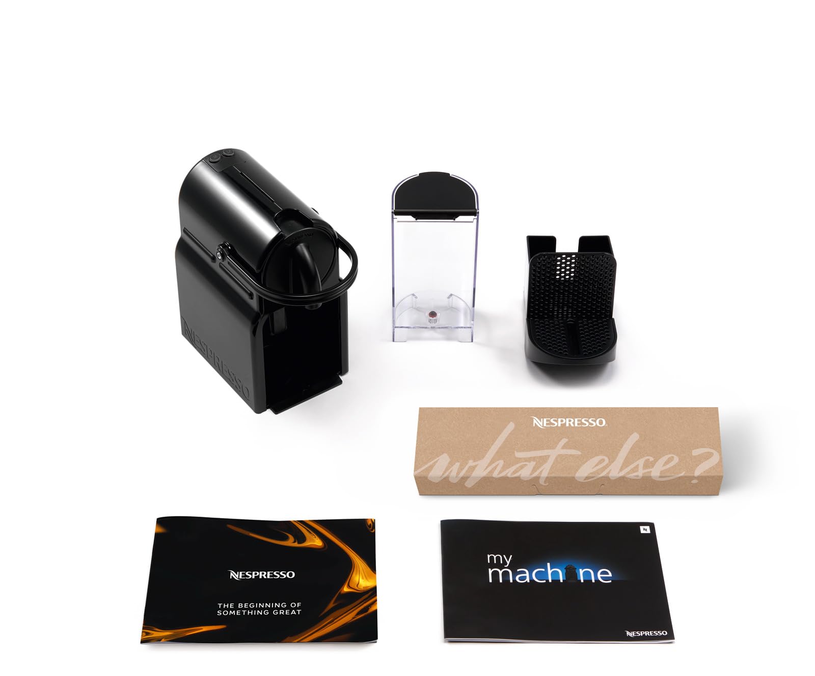 Flowexa Inissia Machine à Café à Capsules – Noire, 19 Bars, Compact, Ensemble de Bienvenue Inclus