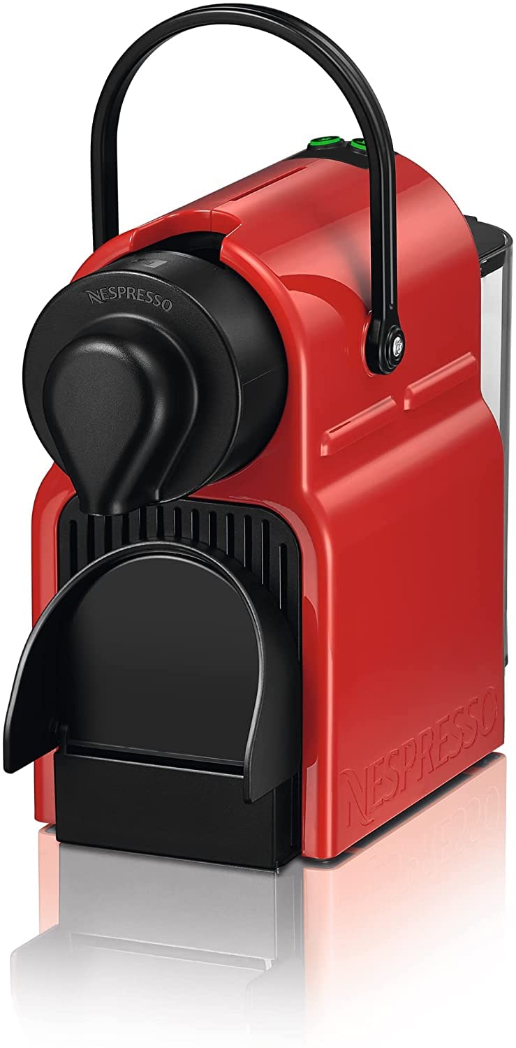 Flowexa Inissia Machine à Café à Capsules – Rouge Rubis, Réservoir 0,7 L, Système Pod