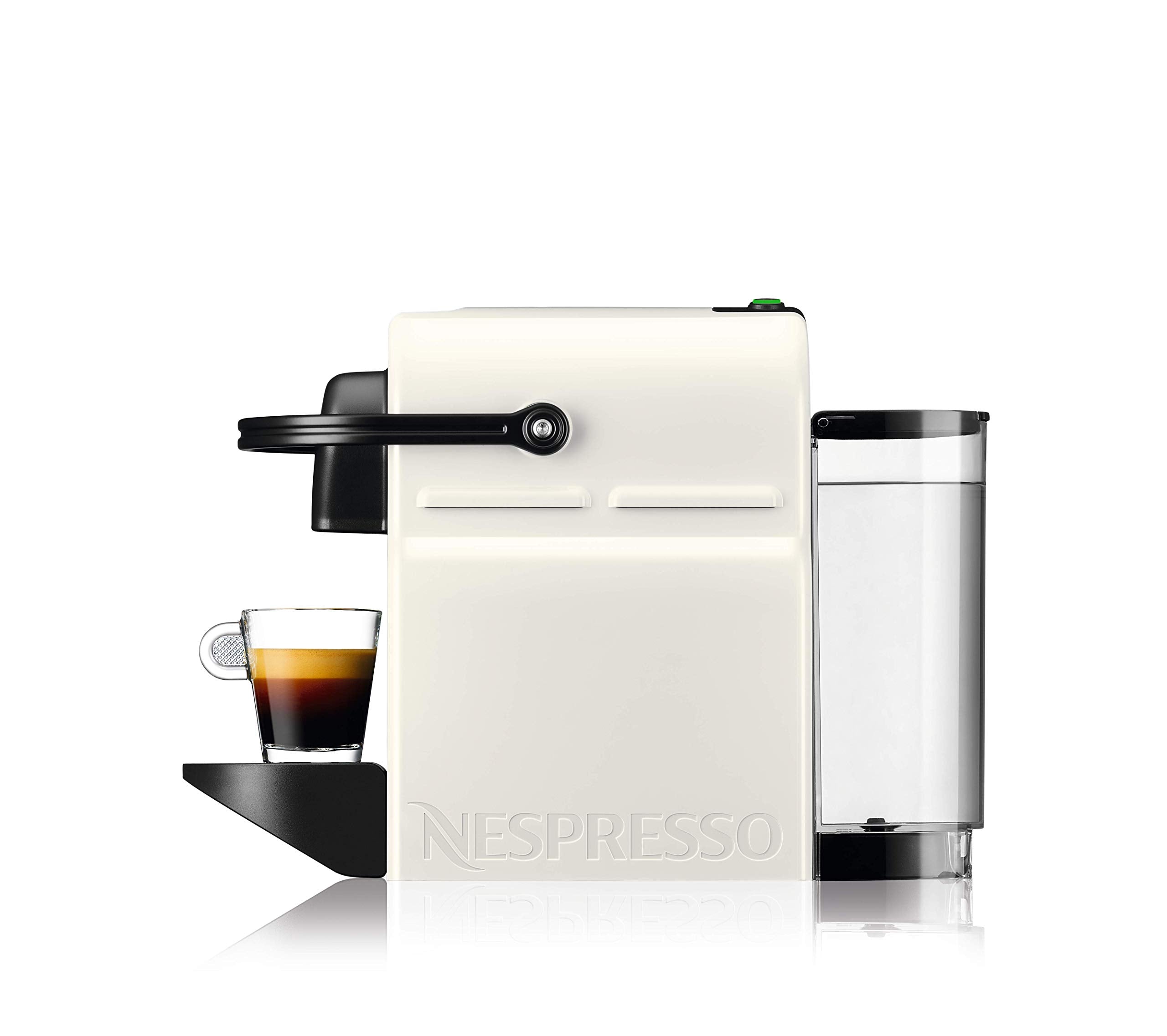 Flowexa Inissia Blanche Cafetière Espresso – 19 Bars, Compact, 2 Boutons, Arrêt Automatique